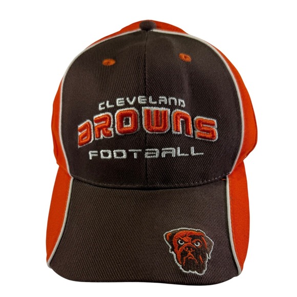 NFL Other - NFL Cleveland Browns Football Hat Brown Orange Adjustable Cap Bulldog Logo Mens